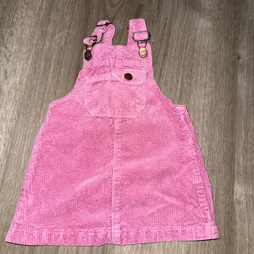 Zara Pink Corduroy Kids Casual Dress